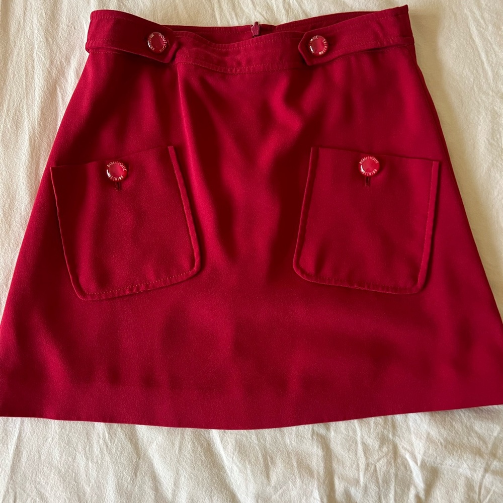 Moschino Vibrant Red Mini Skirt